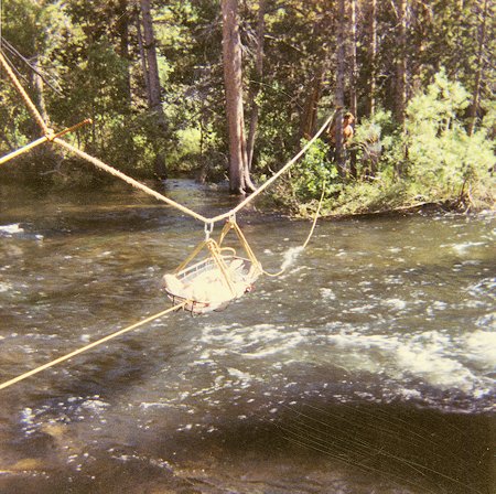 River Crossing Training - Carolyn Morrow in litter