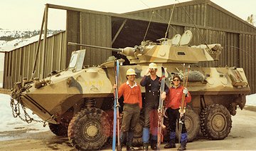 Gold, Ellsworth and Schoerner at Marine Corps training center