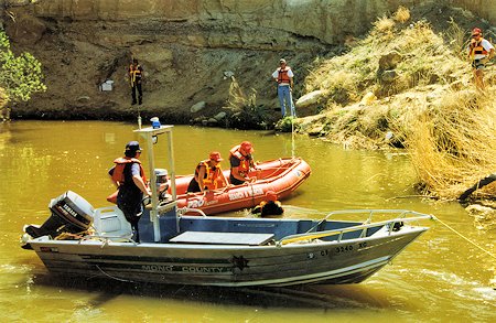 Searching the Los Angeles Aquaduct for missing person