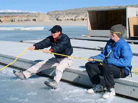 Lake Ice Rescue Training at Crowley Lake - March 3, 2002