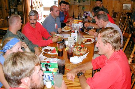 Lunch at Angel's after successful rescue