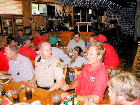 Lunch at Angel's after successful rescue