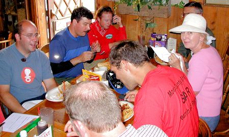 Lunch at Angel's after successful rescue