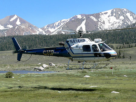 CHP Helicopter arrives at rescue base