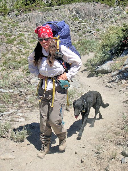 Rescue team member and dog