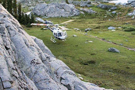 CHP Helicopter on the ground