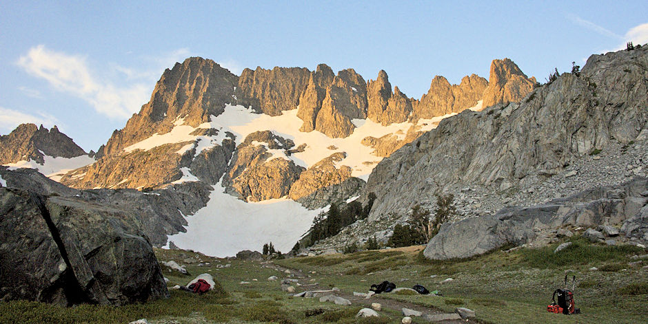 View from the meadow below Iceberg Lake