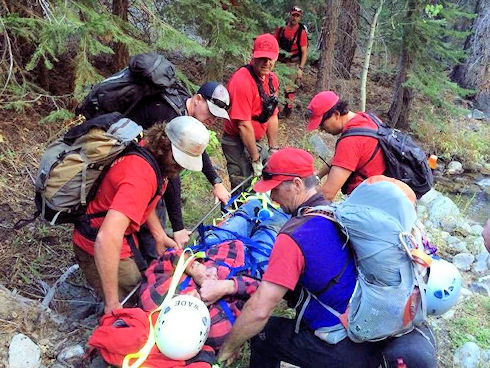 Tuolumne SAR members and Mono SAR  Mike Britton and Natali Endo