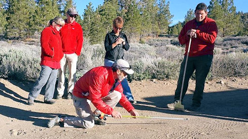 Steve Case demonstrating use of tracking stick