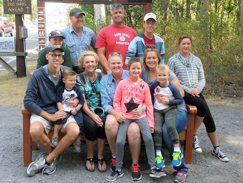 James Jenkins Family at bench dedication - August 2015