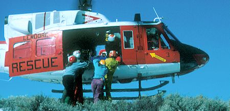 Loading Navy rescue helicopter