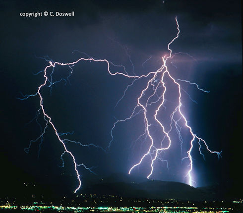 Lightning Display - copyright © Charles A. Doswell III - used by permission