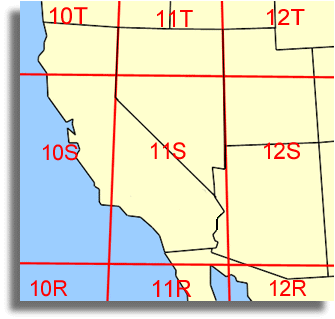 UTM zone 11S grid