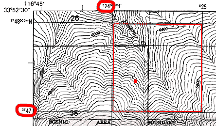 Sample topographical  map