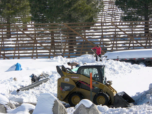 SAR Team clearing snow - January 25, 2012