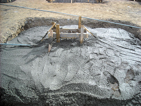 Poured concrete - February 5, 2012