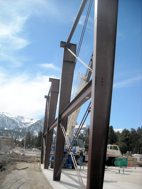 Steel framing starting to rise - March 10, 2012