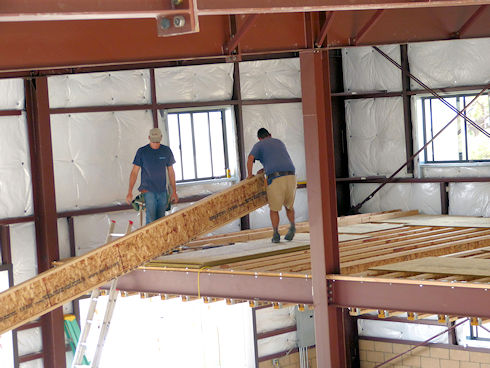 Second floor under construction - August 16, 2012