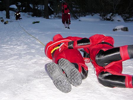 Night Lake Ice Rescue Training - November 17, 2003