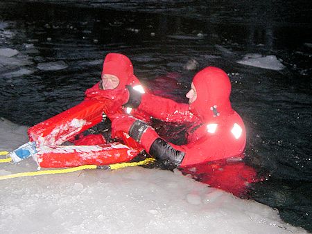 Night Lake Ice Rescue Training - November 17, 2003