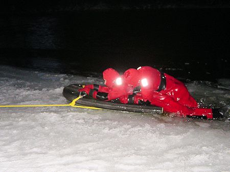 Night Lake Ice Rescue Training - November 17, 2003